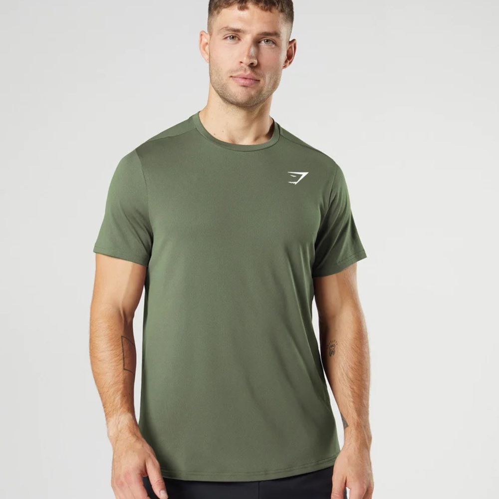 Gymshark Arrival T-Shirt - Olive Green, Medium